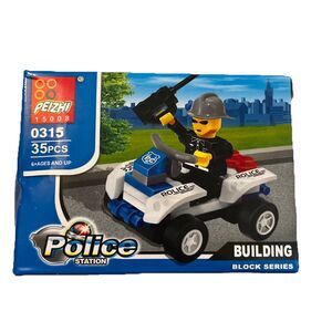 Peizhi Building Blocks Series (35 Pieces) Police Vehicle ATV - NEW Ages 6 & Up